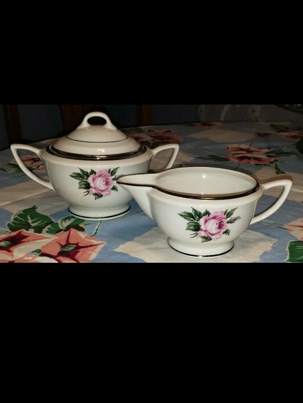 Vintage Royal Jackson Fine China Cream & Sugar Set 